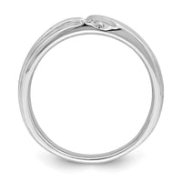 Load image into Gallery viewer, 14k White Gold 3-Stone 1/8 carat Diamond Complete Men&#39;s Band
