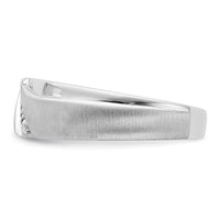 Load image into Gallery viewer, 14k White Gold 3-Stone 1/8 carat Diamond Complete Men&#39;s Band
