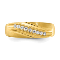 Load image into Gallery viewer, 14k 1/5 carat Diamond Complete Men&#39;s Band : Satin E/W
