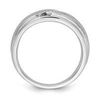 Load image into Gallery viewer, 14k White Gold 3-Stone 1/6 carat Diamond Complete Men&#39;s Band
