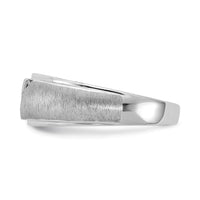 Load image into Gallery viewer, 14k White Gold 3-Stone 1/6 carat Diamond Complete Men&#39;s Band
