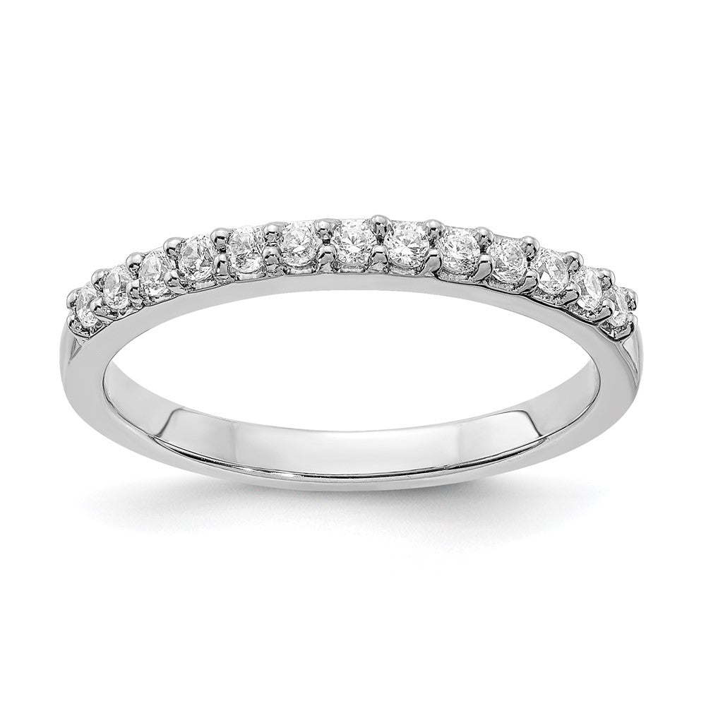 14k White Gold 1/4 carat Diamond Complete Wedding Band