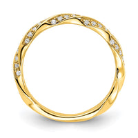 Load image into Gallery viewer, 14K Twisted 1/5 carat Diamond Complete Wedding Band
