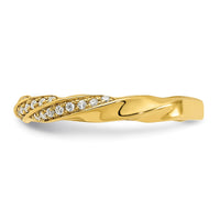 Load image into Gallery viewer, 14K Twisted 1/5 carat Diamond Complete Wedding Band
