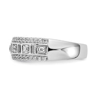 Load image into Gallery viewer, 14k White Gold 1/2 carat Round/Baguette Complete Diamond Band
