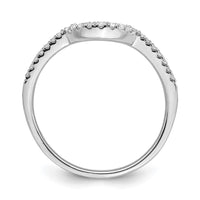 Load image into Gallery viewer, 14k White Gold 1/8 carat Diamond Contoured Complete Wedding Band

