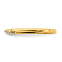 Load image into Gallery viewer, 10k Yellow Gold 1/20 carat Diamond Contoured Complete Wedding Band
