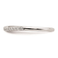Load image into Gallery viewer, 10k White Gold 1/10 carat Diamond Contoured Complete Wedding Band
