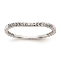 Load image into Gallery viewer, 10k White Gold 1/10 carat Diamond Contoured Complete Wedding Band
