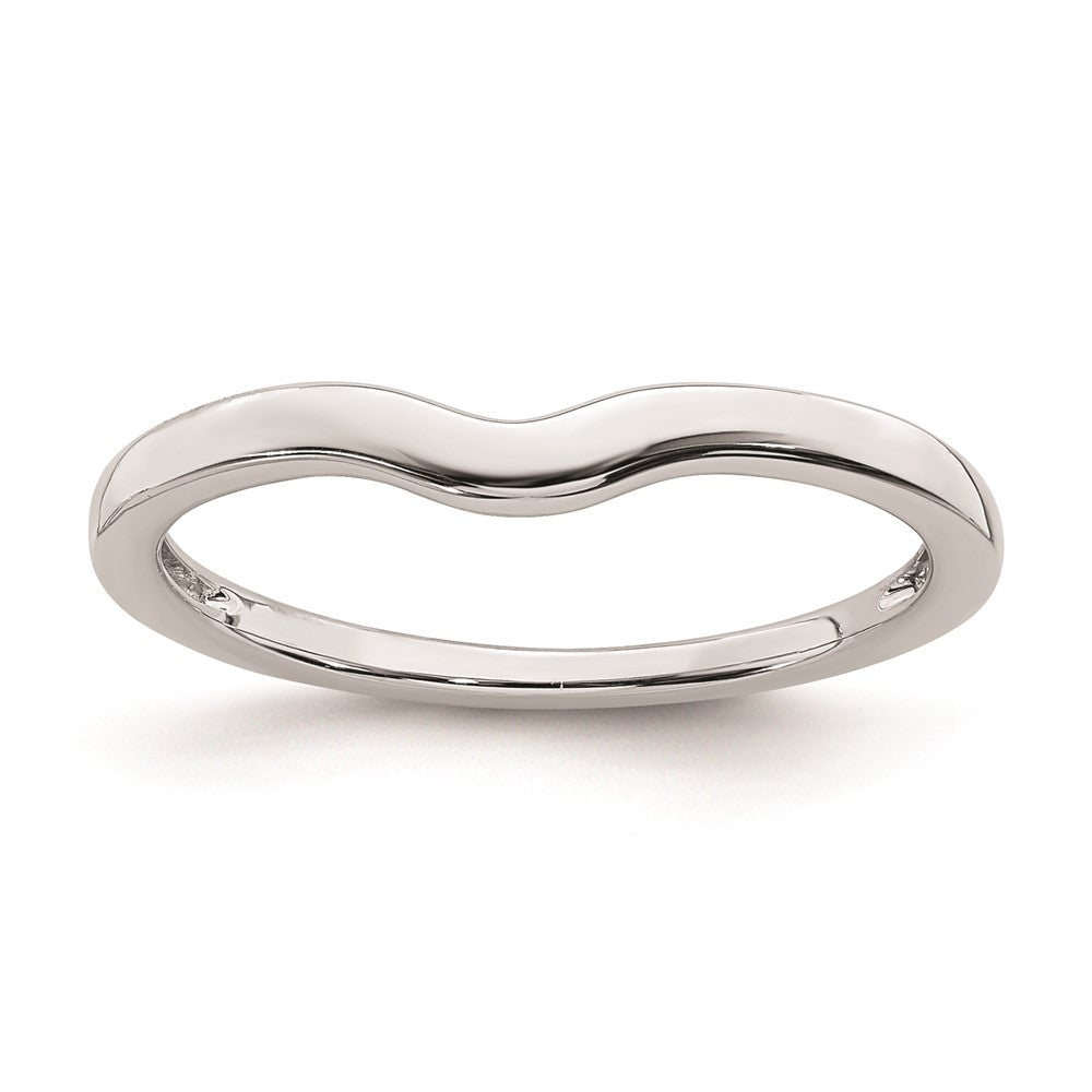 10k White Gold Contoured Wedding Band