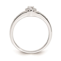 Load image into Gallery viewer, 10k White Gold Halo Cluster 1/5 carat Diamond Complete Engagement Ring

