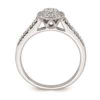 Load image into Gallery viewer, 10k White Gold Halo Cluster 1/6 carat Diamond Complete Engagement Ring
