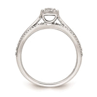 Load image into Gallery viewer, 10k White Gold Halo Cluster 1/8 carat Diamond Complete Engagement Ring
