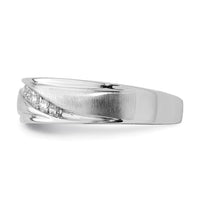 Load image into Gallery viewer, 14k White Gold 5-Stone 1/6 carat Diamond Complete Men&#39;s Band

