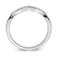 Load image into Gallery viewer, 14k White Gold 1/10 carat Diamond Contoured Complete Wedding Band
