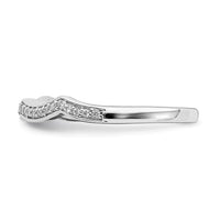 Load image into Gallery viewer, 14k White Gold 1/10 carat Diamond Contoured Complete Wedding Band
