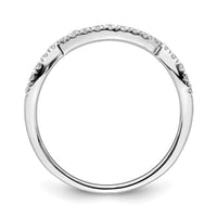 Load image into Gallery viewer, 14k White Gold 1/10 carat Diamond Contoured Complete Wedding Band
