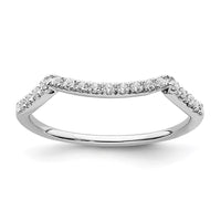 Load image into Gallery viewer, 14k White Gold 1/10 carat Diamond Contoured Complete Wedding Band
