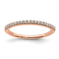 Load image into Gallery viewer, 14k Rose Gold 1/5 carat Diamond Complete Wedding Band
