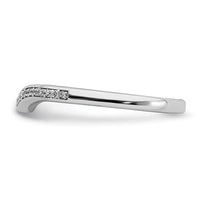 Load image into Gallery viewer, 14k White Gold 1/10 carat Diamond Contoured Complete Wedding Band
