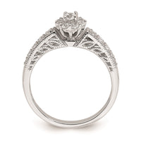 Load image into Gallery viewer, 14k White Gold Halo Cluster 1/2 carat Diamond Complete Engagement Ring
