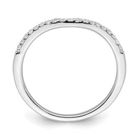 Load image into Gallery viewer, 14k White Gold 1/6 carat Diamond Contoured Complete Wedding Band
