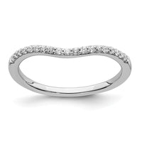Load image into Gallery viewer, 14k White Gold 1/6 carat Diamond Contoured Complete Wedding Band
