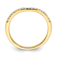 Load image into Gallery viewer, 14k Yellow Gold Contoured Diamond Band
