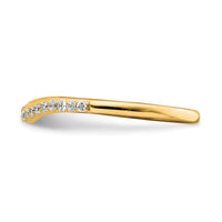 Load image into Gallery viewer, 14k Yellow Gold Contoured Diamond Band
