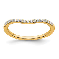 Load image into Gallery viewer, 14k Yellow Gold Contoured Diamond Band
