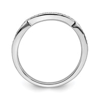 Load image into Gallery viewer, 14k White Gold 1/8 carat Diamond Contoured Complete Wedding Band

