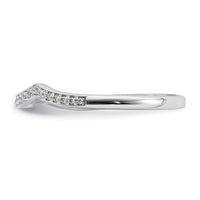Load image into Gallery viewer, 14k White Gold 1/8 carat Diamond Contoured Complete Wedding Band
