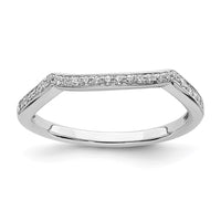 Load image into Gallery viewer, 14k White Gold 1/8 carat Diamond Contoured Complete Wedding Band
