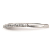 Load image into Gallery viewer, 14k White Gold 1/8 carat Diamond Contoured Complete Wedding Band
