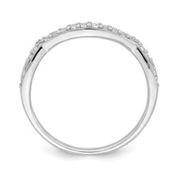 Load image into Gallery viewer, 14k White Gold 1/5 carat Diamond Contoured Complete Wedding Band

