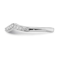 Load image into Gallery viewer, 14k White Gold 1/5 carat Diamond Contoured Complete Wedding Band
