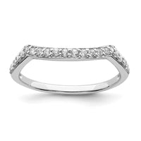 Load image into Gallery viewer, 14k White Gold 1/5 carat Diamond Contoured Complete Wedding Band
