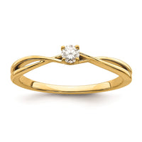 Load image into Gallery viewer, First Promise 14k Criss-Cross 1/8 carat Round Diamond Complete Promise/Engagement Ring
