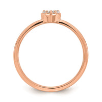 Load image into Gallery viewer, First Promise 14k Rose Gold Heart 1/8 carat Round Diamond Complete Promise/Engagement Ring
