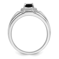 Load image into Gallery viewer, 14k Onyx and Diamond Mens Ring
