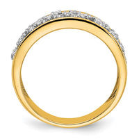 Load image into Gallery viewer, 14k Polished Diamond Cluster Center Ring
