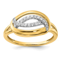 Load image into Gallery viewer, 14k Polished Diamond Oval Ring
