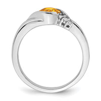 Load image into Gallery viewer, 14k White Gold Citrine and Diamond Ring
