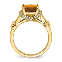 Load image into Gallery viewer, 14k Citrine and Diamond Ring
