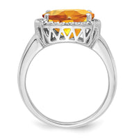 Load image into Gallery viewer, 14k White Gold Citrine and Diamond Ring
