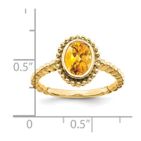 Load image into Gallery viewer, 14k Oval Citrine Ring
