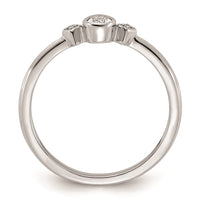 Load image into Gallery viewer, 14k White Gold Petite 3-Stone 1/15 carat Pear Diamond Complete Promise/Engagement Ring

