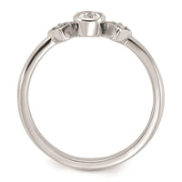 Load image into Gallery viewer, 14k White Gold Petite 3-Stone 1/4 carat Pear Diamond Complete Promise/Engagement Ring
