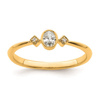 Load image into Gallery viewer, 14k Petite 3-Stone 1/15 carat Oval Diamond Complete Promise/Engagement Ring
