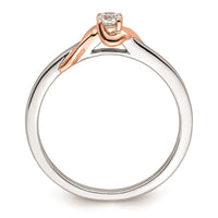 Load image into Gallery viewer, First Promise 14k White and Rose Gold 1/10 carat Round Diamond Complete Promise/Engagement Ring
